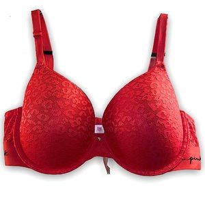 PINK Lace Push-Up Bra